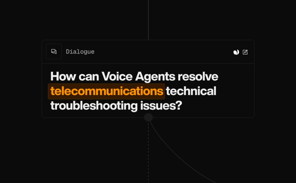 How can Voice Agents resolve telecommunications technical troubleshooting issues?
